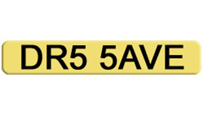 Doctor private car number plate DR5 5AVE