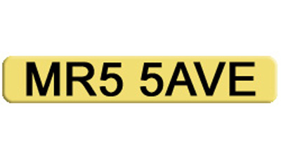 Goalkeeper's Wife, Footballer Banker or Accountants Private Number Plate MR5 5AVE