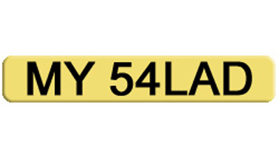 Fruit Veg Shop Owner's Private Car Number Plate MY 54LAD