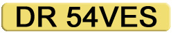 private number plates dr54ves - dr saves