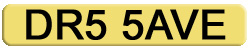 Private Number Plates DR55AVE - DRS SAVE