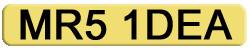 Private Number Plates MR5 1DEA - MRS IDEA