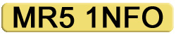 Private Number Plates MR5 1NFO - MRS INFO
