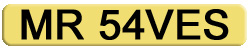 Private Number Plates MR54VES - MR SAVES