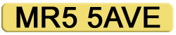 private number plates mr55ave - mrs save