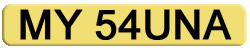 private number plates my54una - my sauna