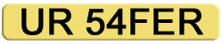 Private Number Plates UR54FER - UR SAFER