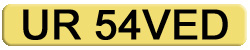 Private Number Plates UR54VED - UR54VED