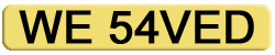 Private Number Plates WE54VED - WE SAVED